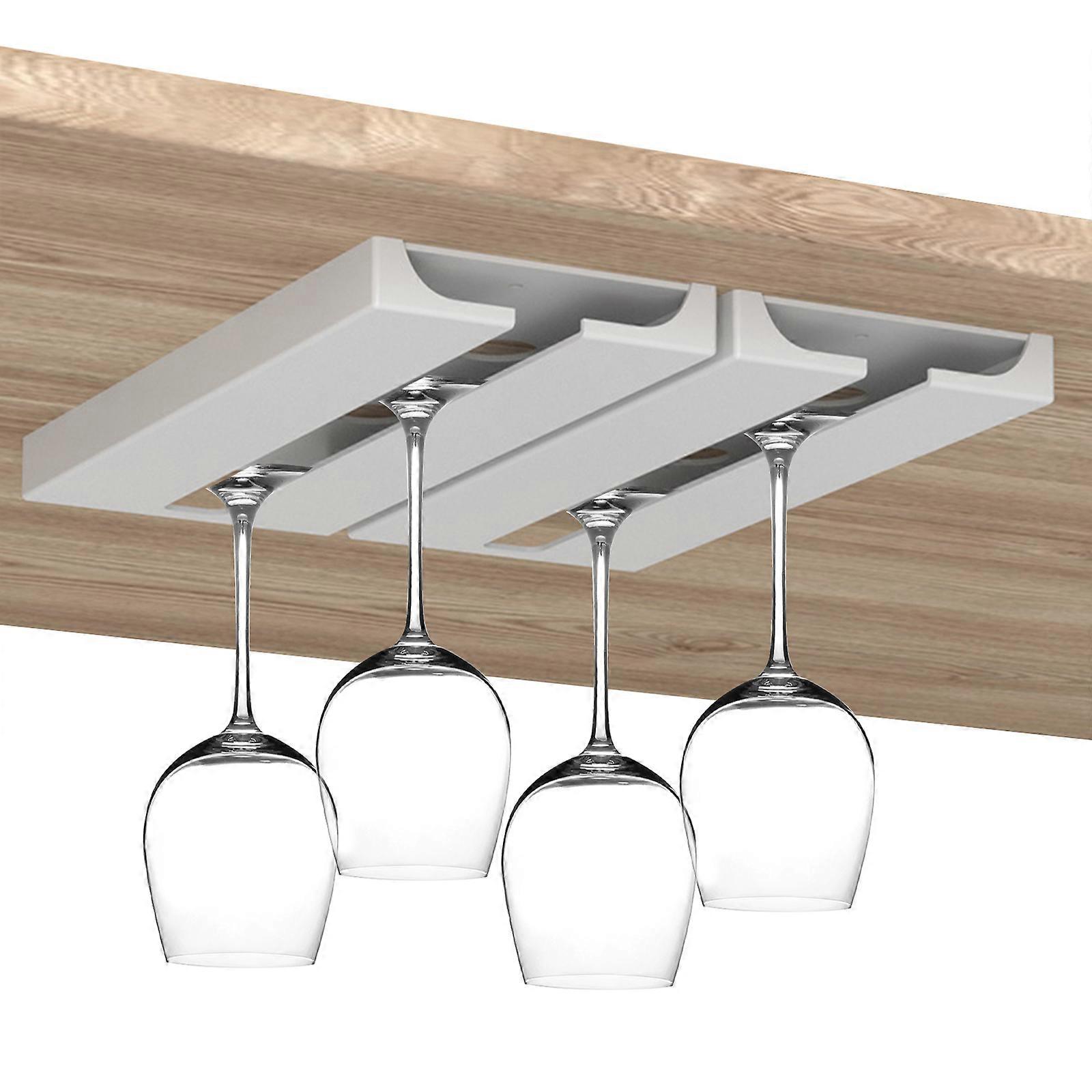 Kitchen Stemware Rack - Under Cabinet Wine Glasses Holder, 2 Pack