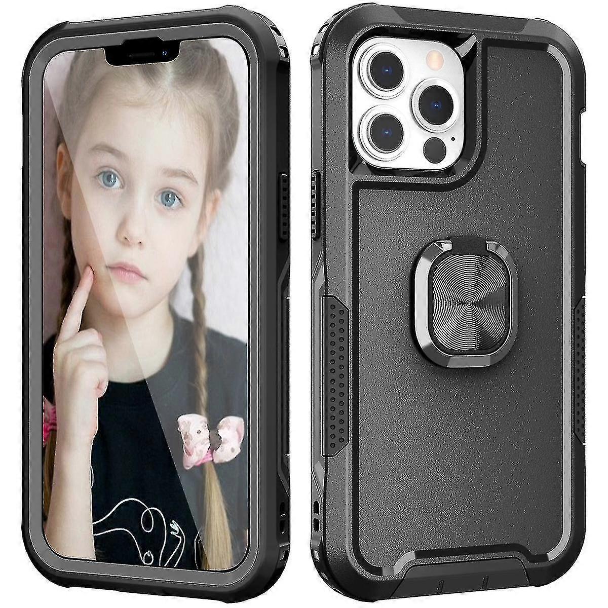 Ring Kickstand Case For Iphone 13 Pro Max 6.7 Inch, Shockproof, Fall Protection, Support Wireless Charging
