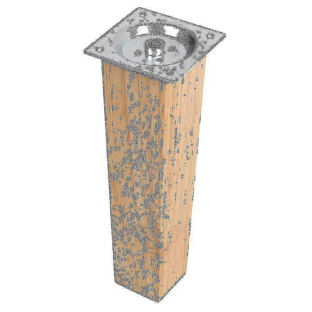 Sett med 4 firkantede ben i eik