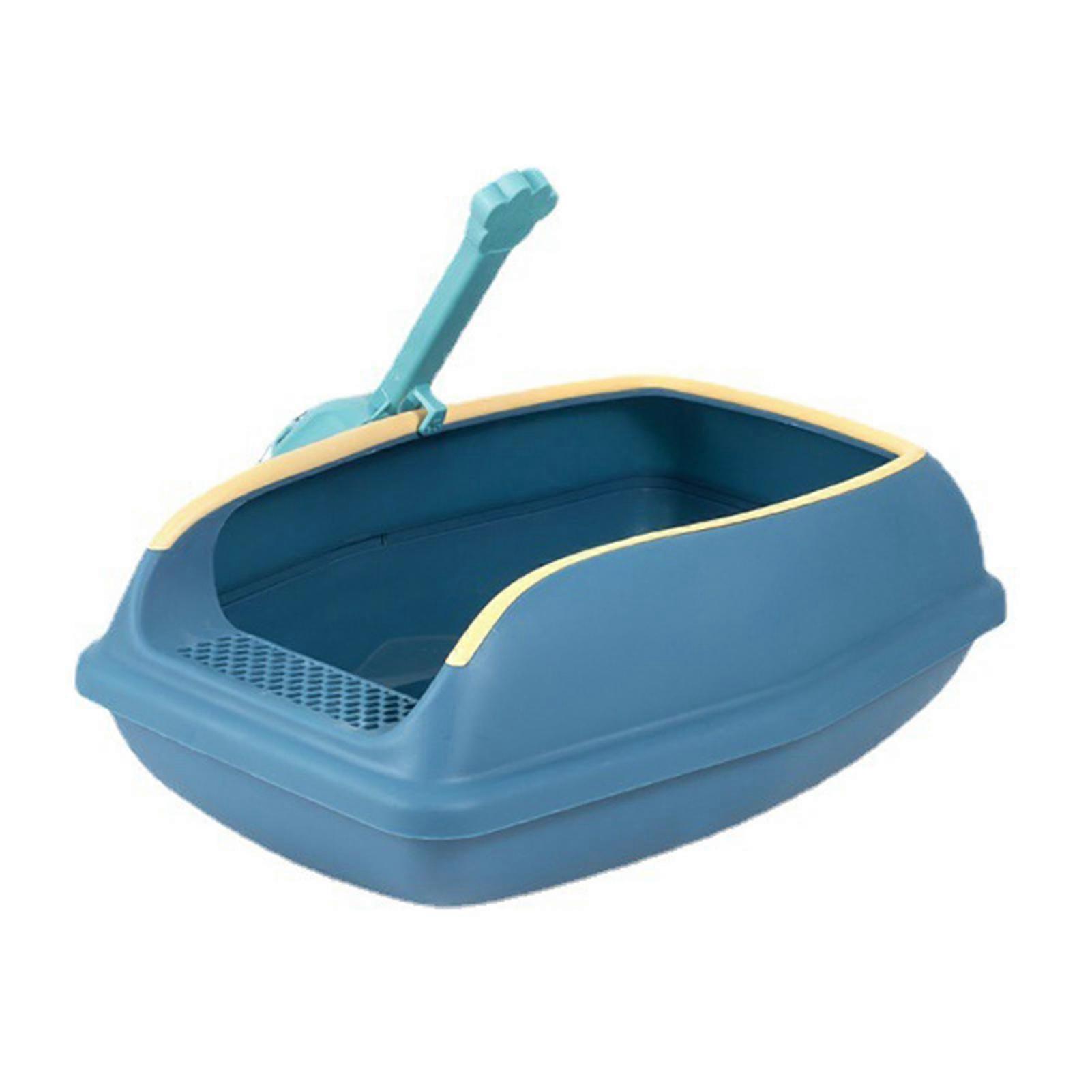 Pet Semi-Enclosed Litter Box Anti-splashing High-sided Litter Box for Home Indoor