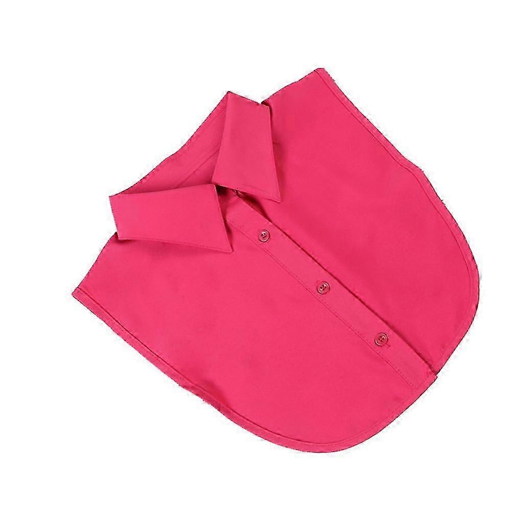 Cute Half Shirts Embroidery False Collar Concise Detachable Blouse Red