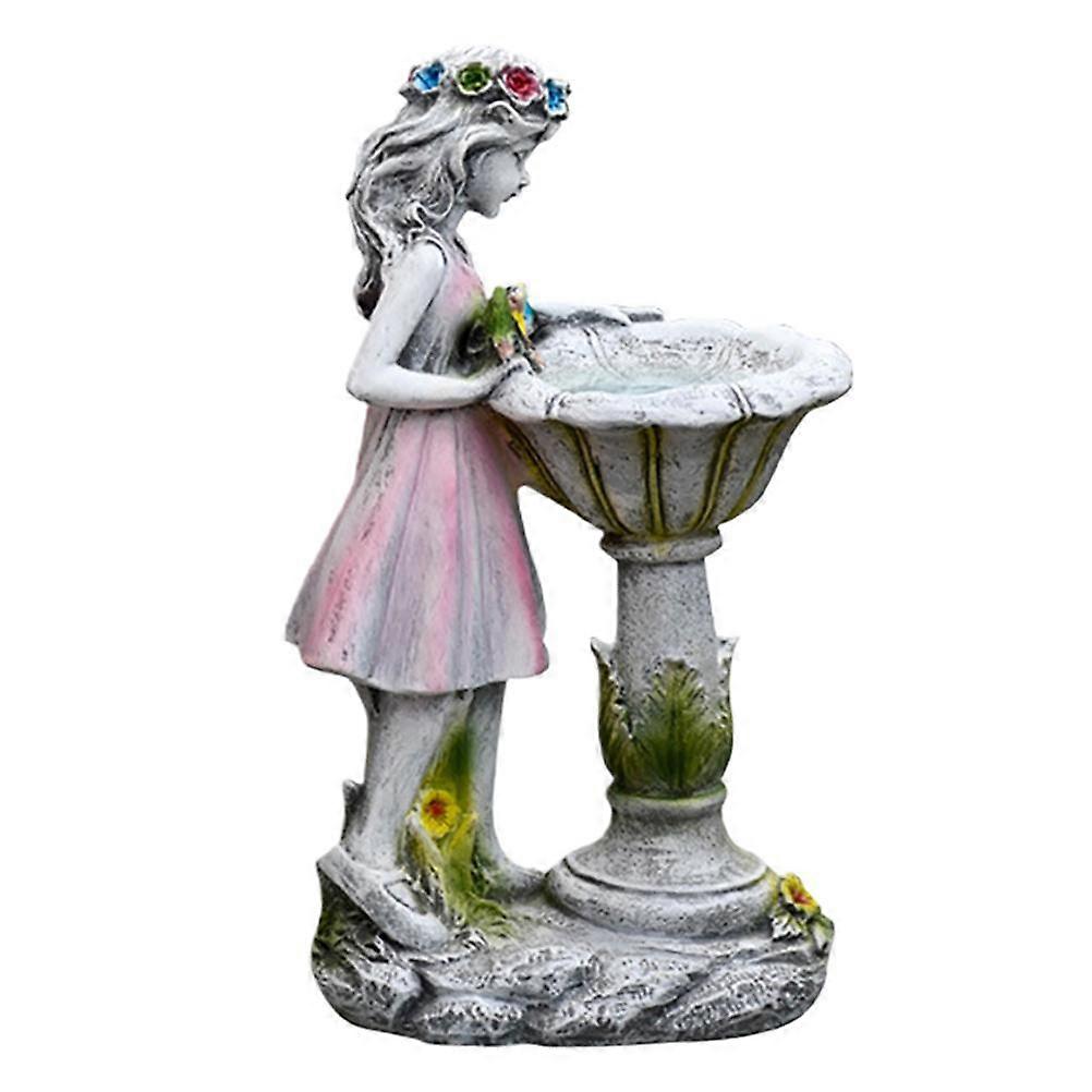 Solar Garden Statue Solar Power Fairy Sculpture Resin Angel Figurines for Outdoor Garden Decoration