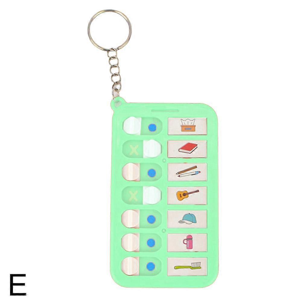 Anti Forgetfulness Task Card Keychain For Kids Learning Life Assistant Habit Tracker