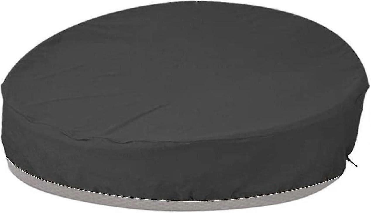 جولة حديقة السرير غطاء جولة أريكة السرير حامي غطاء Windproof الأشعة فوق البنفسجية مقاومة 210D أكسفورد قماش مشمع لأثاث الحدائق ، أسود 190x89cm