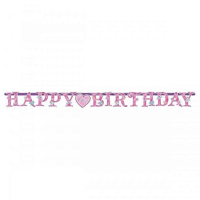 Amscan Princess List Happy Birthday Banner