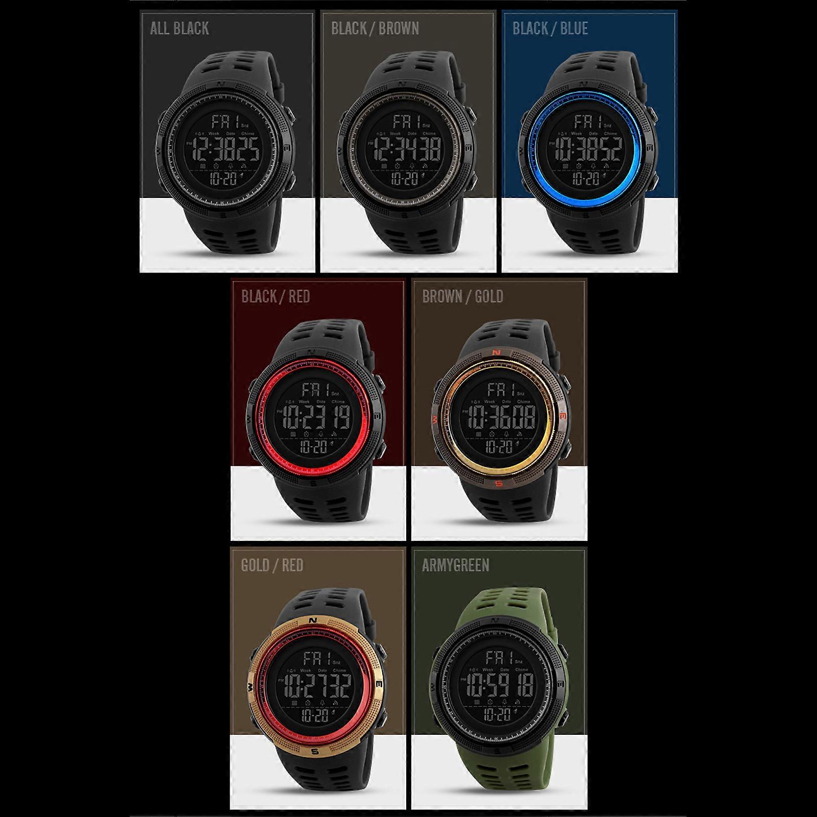 SKMEI Men's Sports Watch: Countdown Double Time Design with 50M Waterproof Features