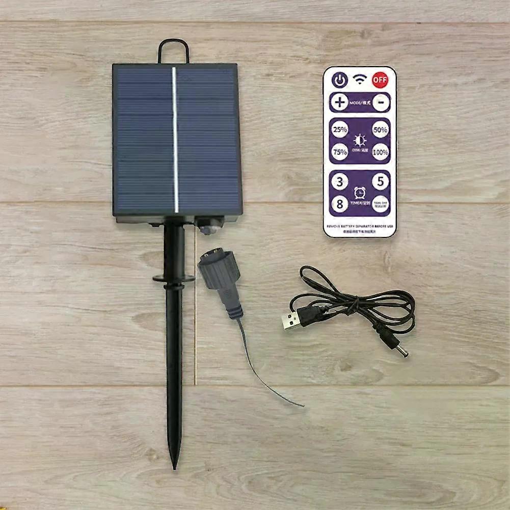 Solar Battery Box Outdoor Indoor LED String Lamp Panel Controller with Remote