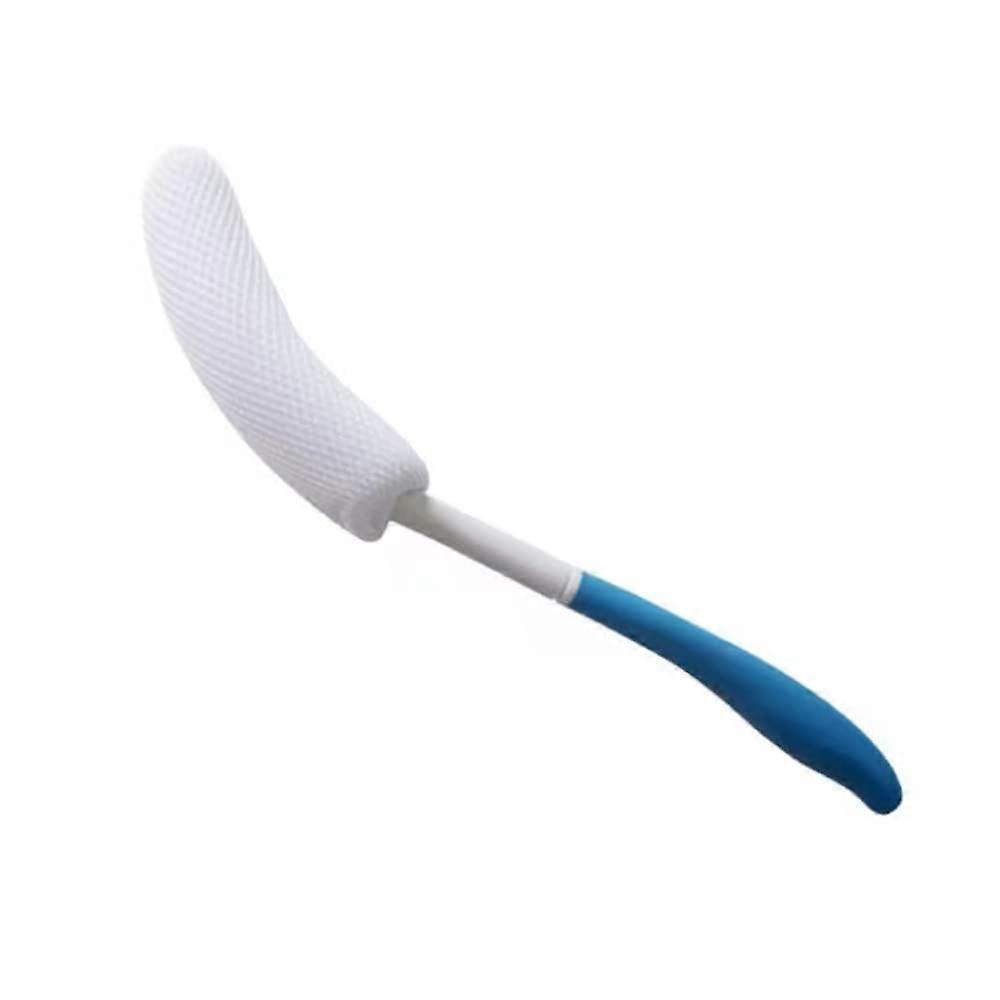 Long non-slip curved handle bath brush, 15.33 inches, suitable for bathing