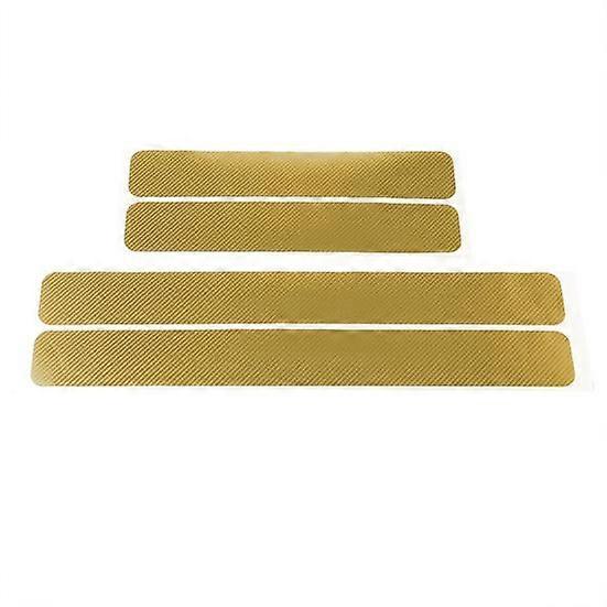 4 יחידות / סט מדבקת צלחת שפשוף סיבי פחמן גדלים ייעודיים רכב עוזר