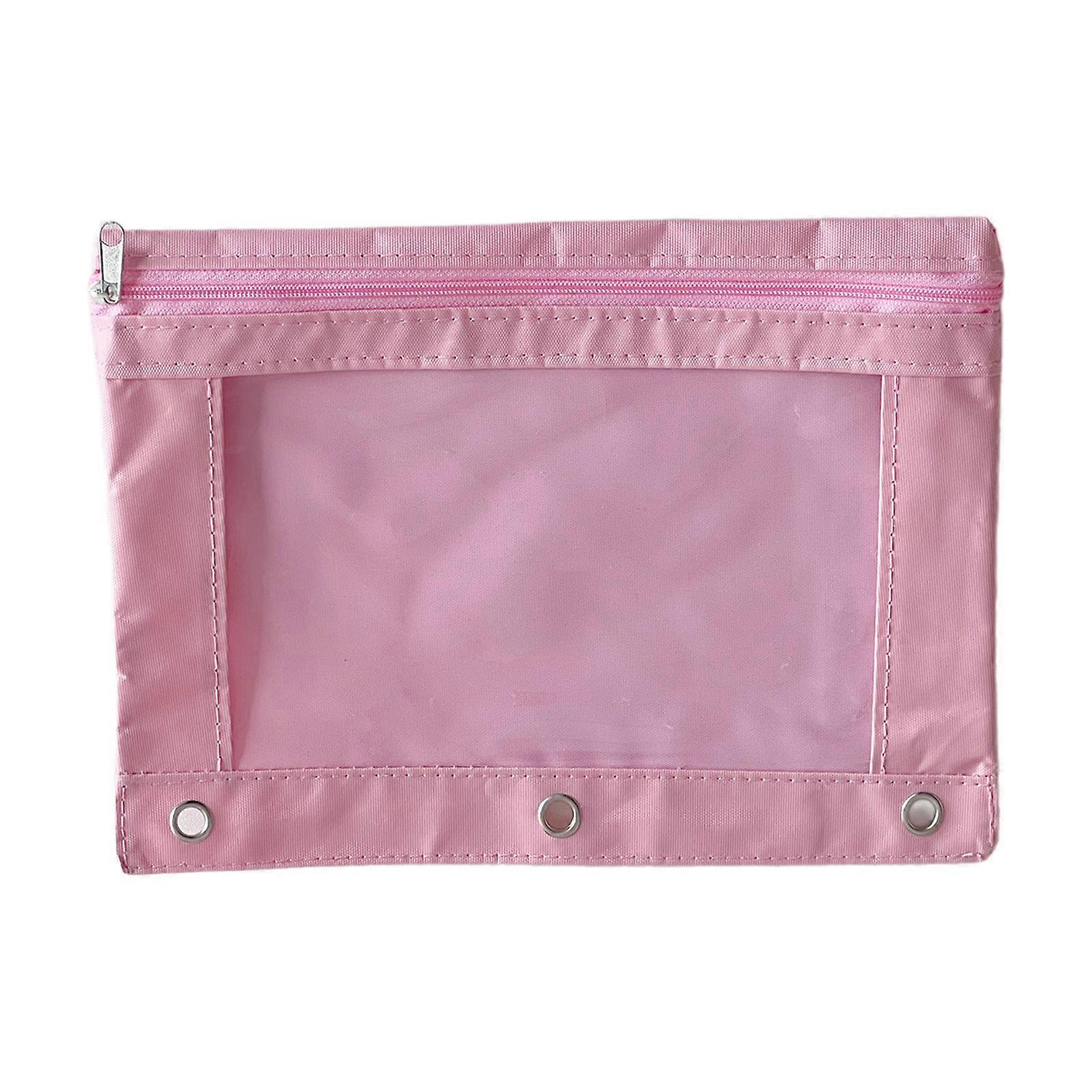 Passports Storage Pouch Makeup Organization Bag Convenient Toiletry Organizer Colorful Stationery Container with Zippers pink1