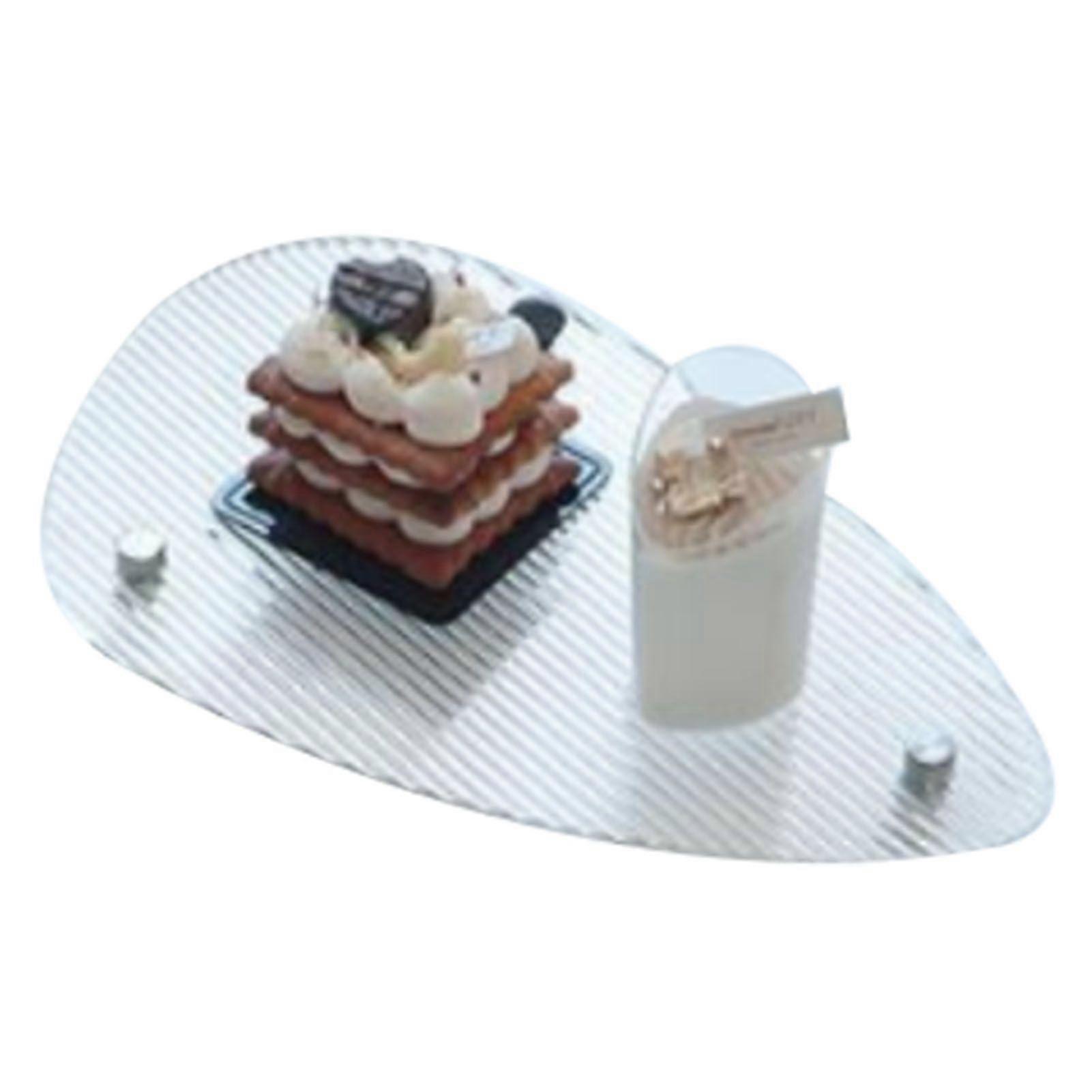 Clear Vanity Tray Transparent Acrylic Simple Modern Style Widely Used Coffee Table Tray for Family Office Cafe Bar Shell Shape 27.5x17.5x4.5cm