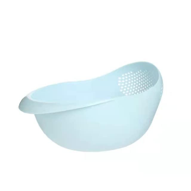 Plastic Rice Washing Colander – Dual-Handle Drain Basket for Kitchen