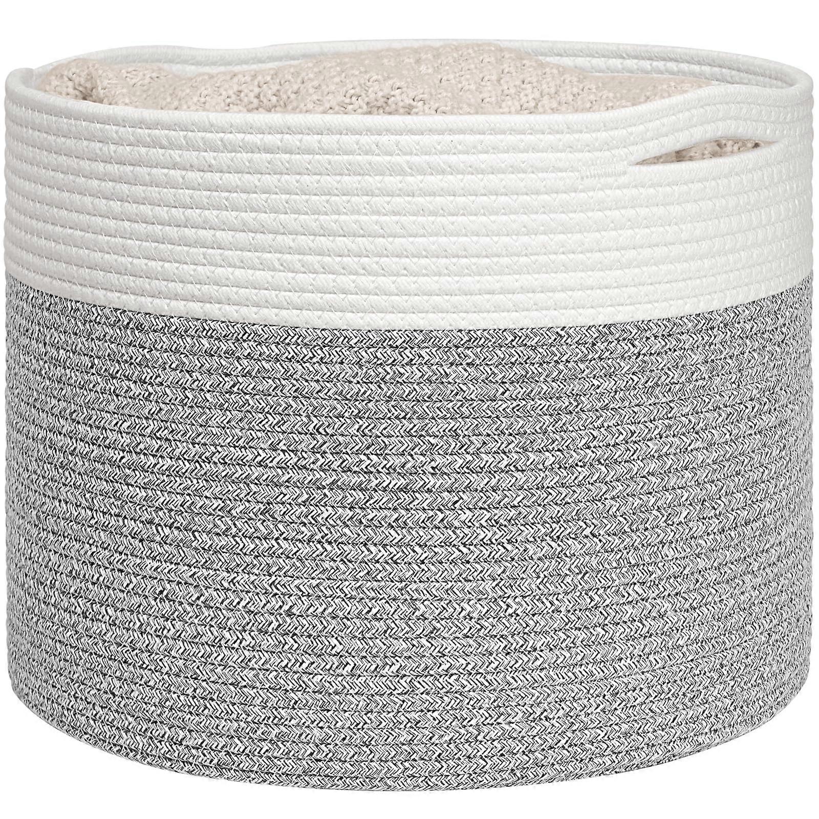 Braided Rope Storage Container for Clothes Storage 15.8" x 15.8" x 13.8"