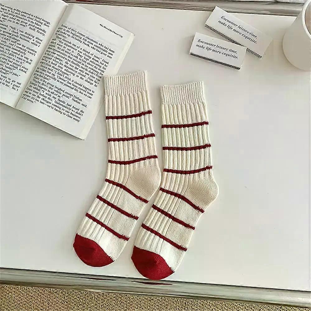 Floor Socks Durable High Quality Unique Striped Socks All-match Socks Socks There Must Be Japanese Socks Comfortable Red Unique