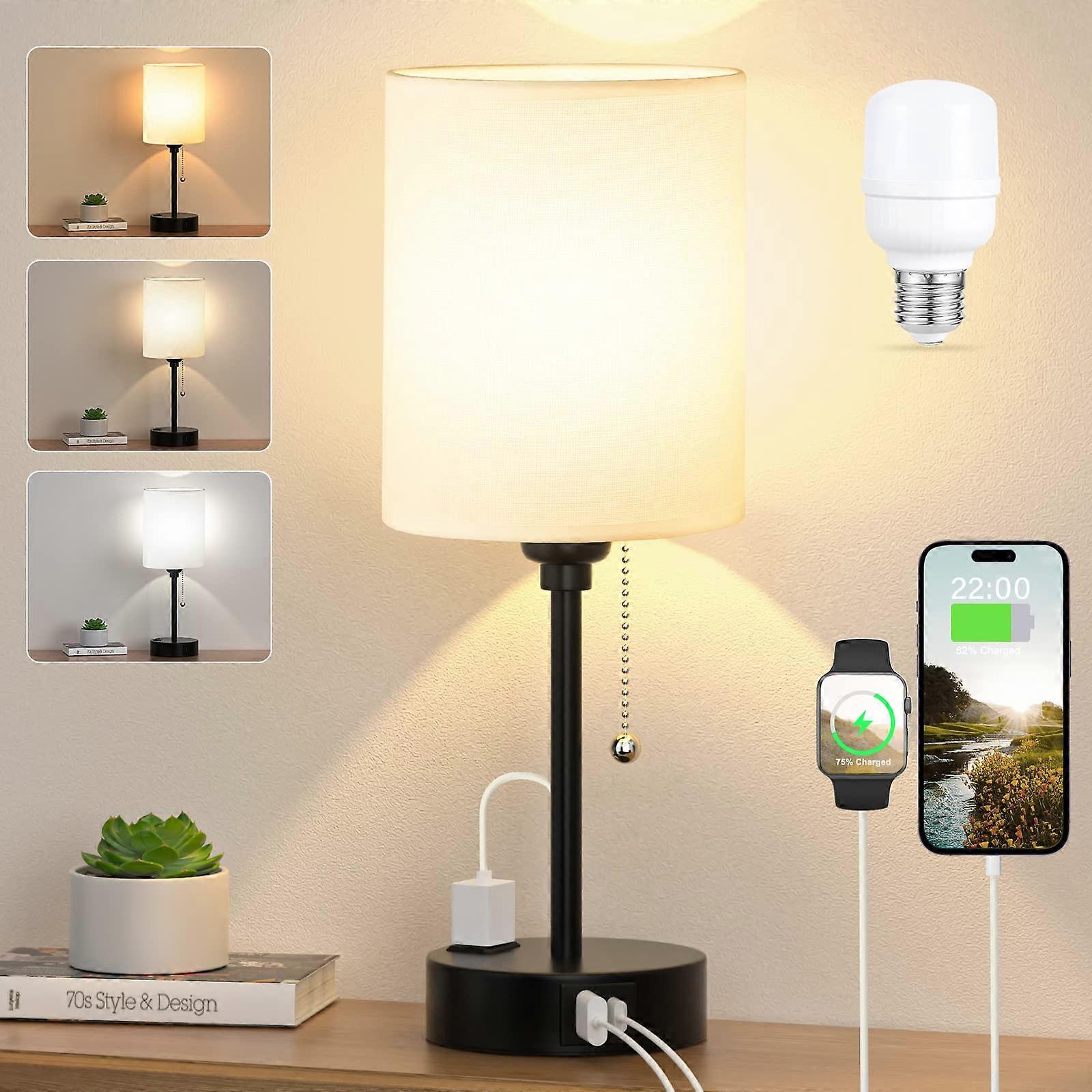 Small Bedside Table Lamp for Bedroom Reading