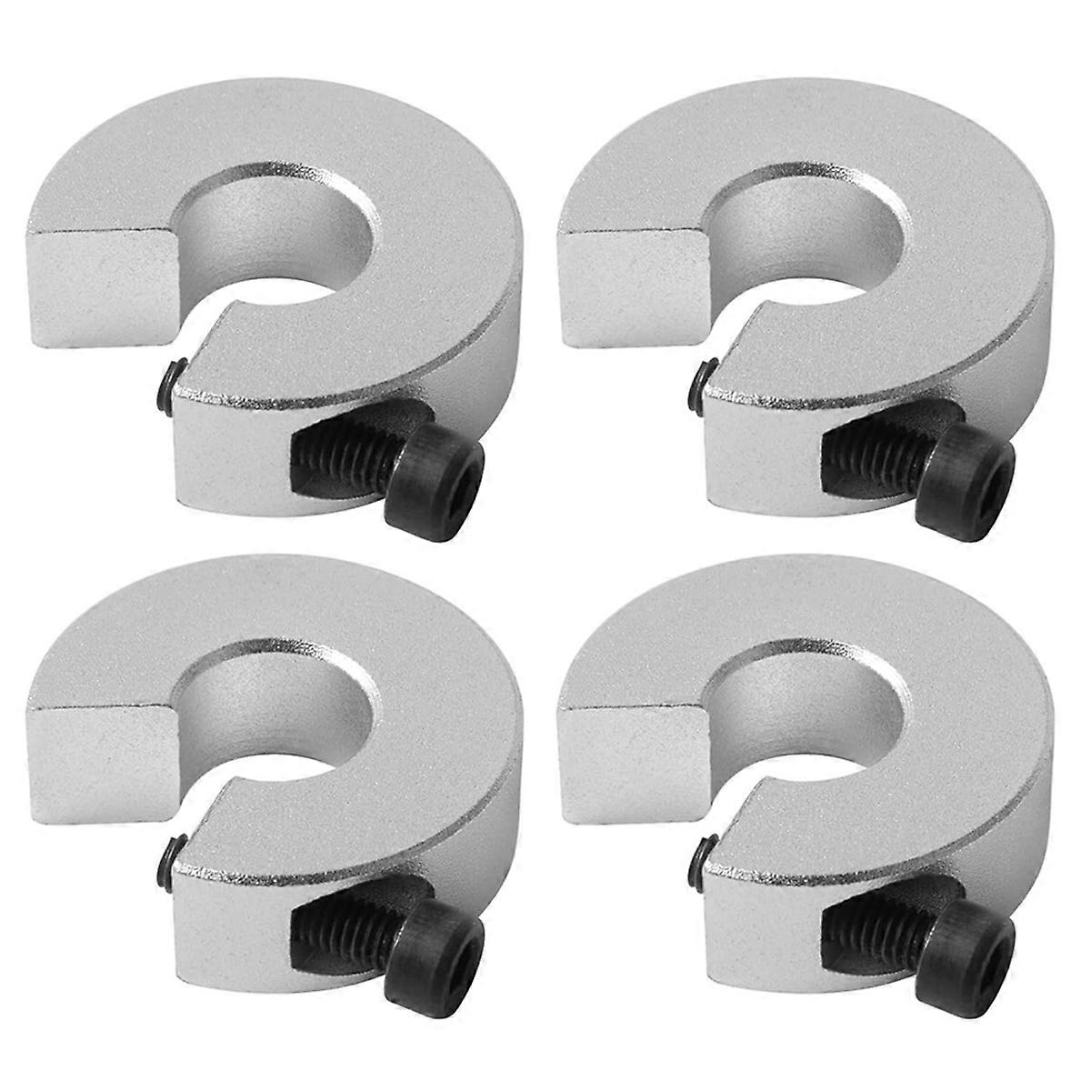 Shaft Collar Bore Clamp on Stop Collar with M5 Set Screw Aluminum Alloy for Linear Rail and Motion Guide Shaft 4Pack,D