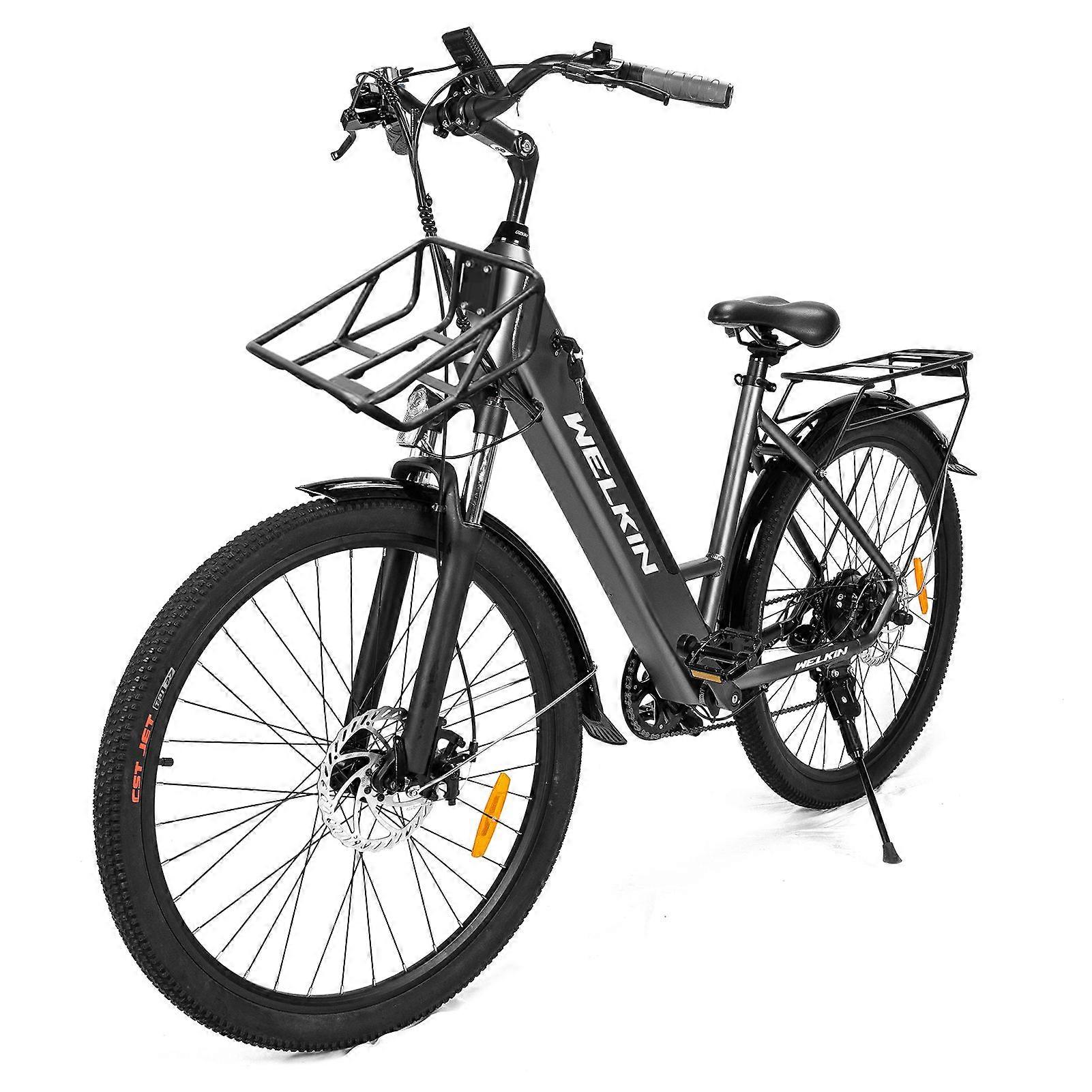 City Bike 27.5 Inch 500W Power Assist Electric Bike Bicycle Moped E Bike 60km/70km Range for Women Urban Commuting Shopping Traveling E-bikes for Adul