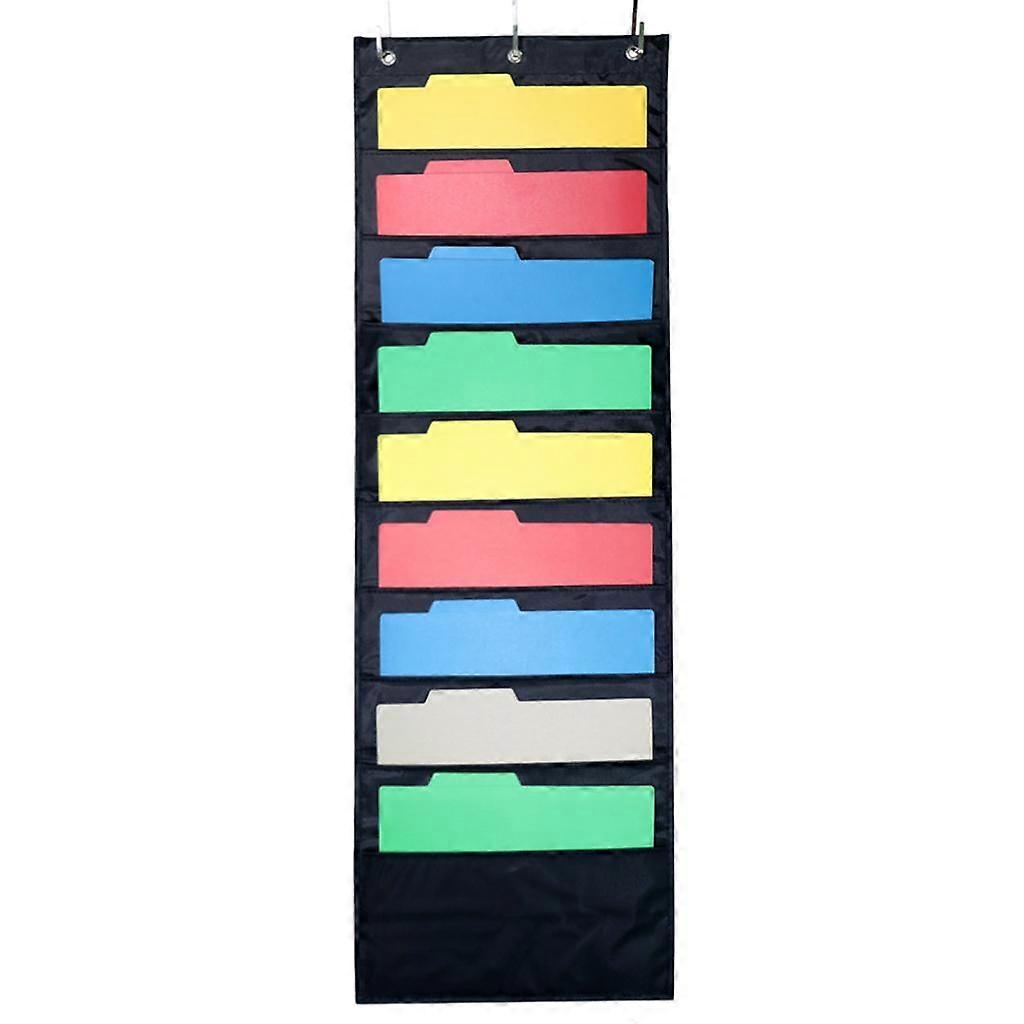 Hanging Storage Pocket Chart with 10 Pockets Wall Organize Files Papers Home