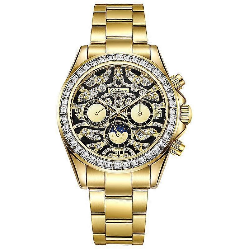 Dulunwe 6055A 30m Waterproof Tiger-pattern Dial Automatic Mechanical Watch