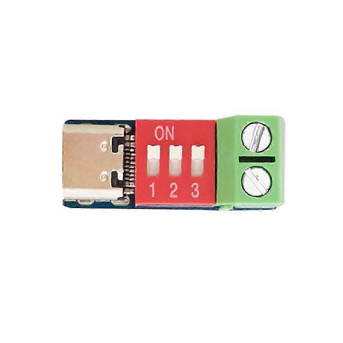 1 szt. Typ C PD QC Trigger 5 V-20 V DC Regulowane napięcie modułu zasilania Pokrętło regulacji napięcia Szybki Ch jn