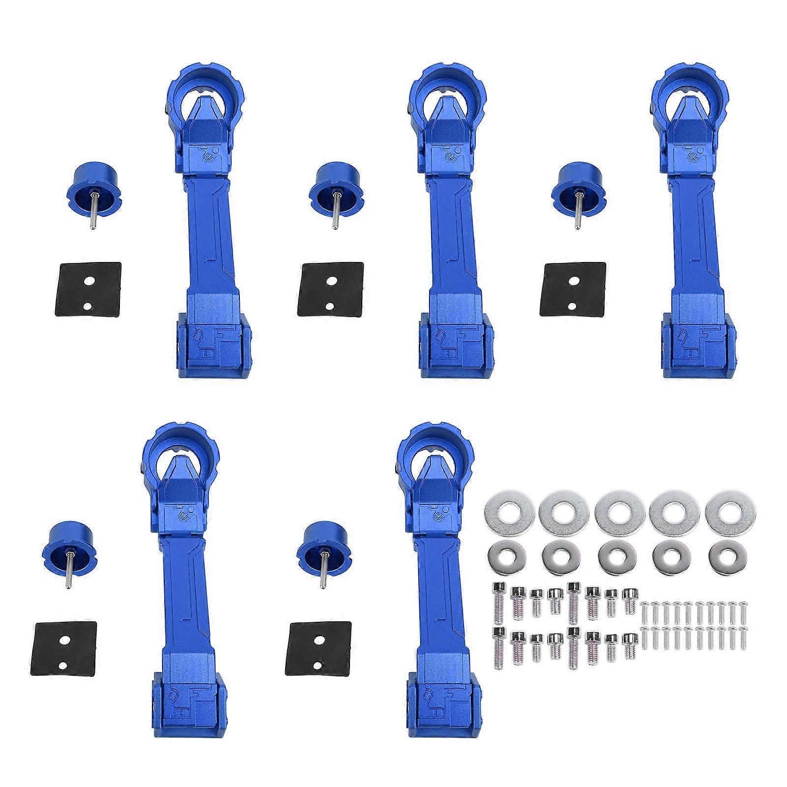 5 PCS Car Exterior Mechanical Door Handles Kit Stylish Look Aluminium Alloy Door Handles Kit for JK 2007-2017 Blue