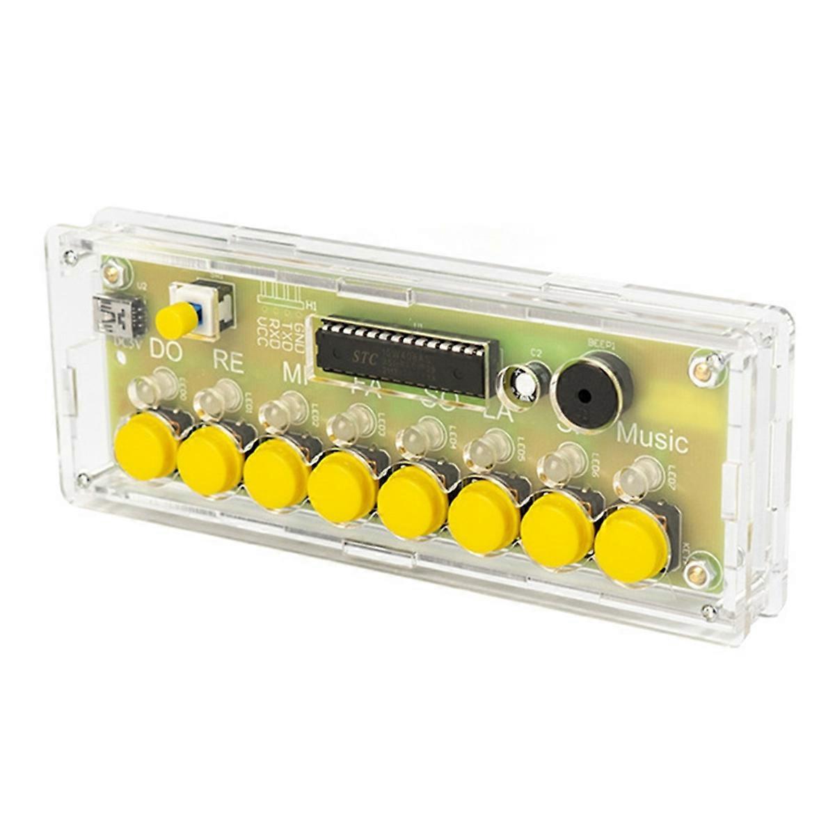 DIY Electronic Kit DIY 8 Keys Electronic Piano Kit Musical Note Circuit Board Soldering Practice Assembly