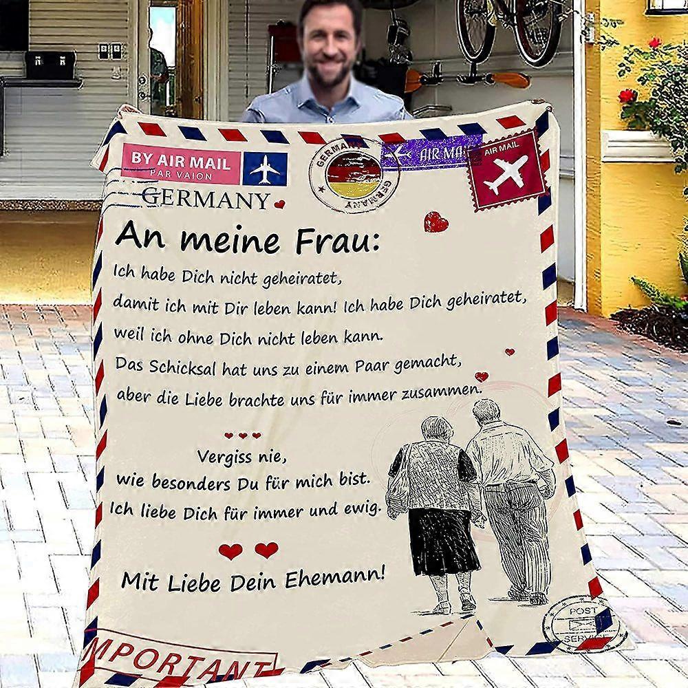 Bold And Brash Personalised Fleece Blanket Cuddly Blanket An My Daughter From Mother Blanket, Soft Positive Encourage and Love Airmail Blanket for Dau