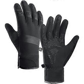 Guantes térmicos de invierno, guantes impermeables a prueba de viento con pantalla táctil, para hombres mujeres clima frío ciclismo senderismo running