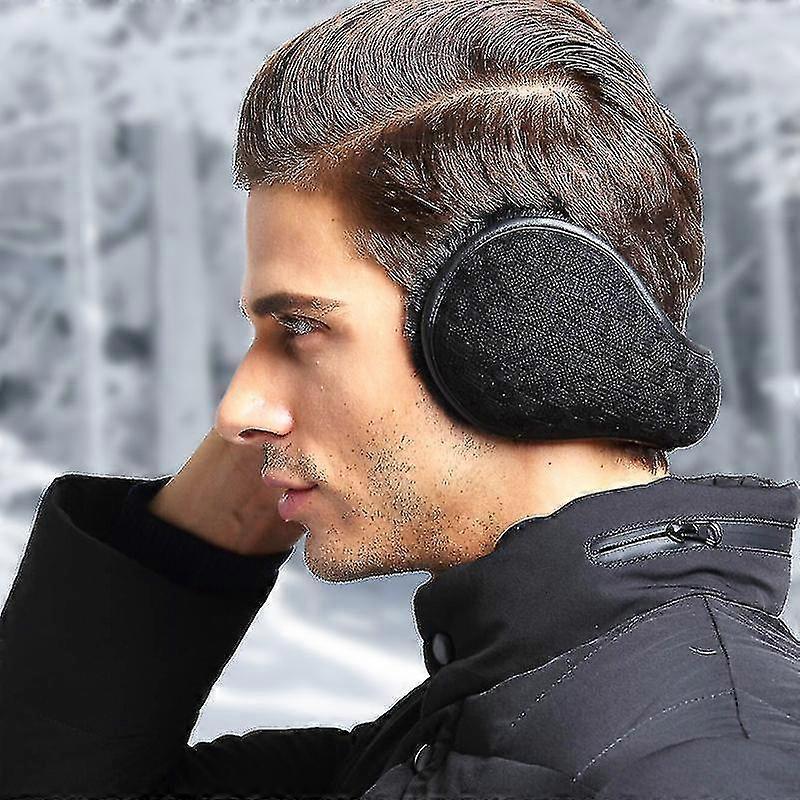 Adjustable and Foldable Knitted Wool Ear Muffs for Men and Women Innovative Warmth Protection with Plush Design
