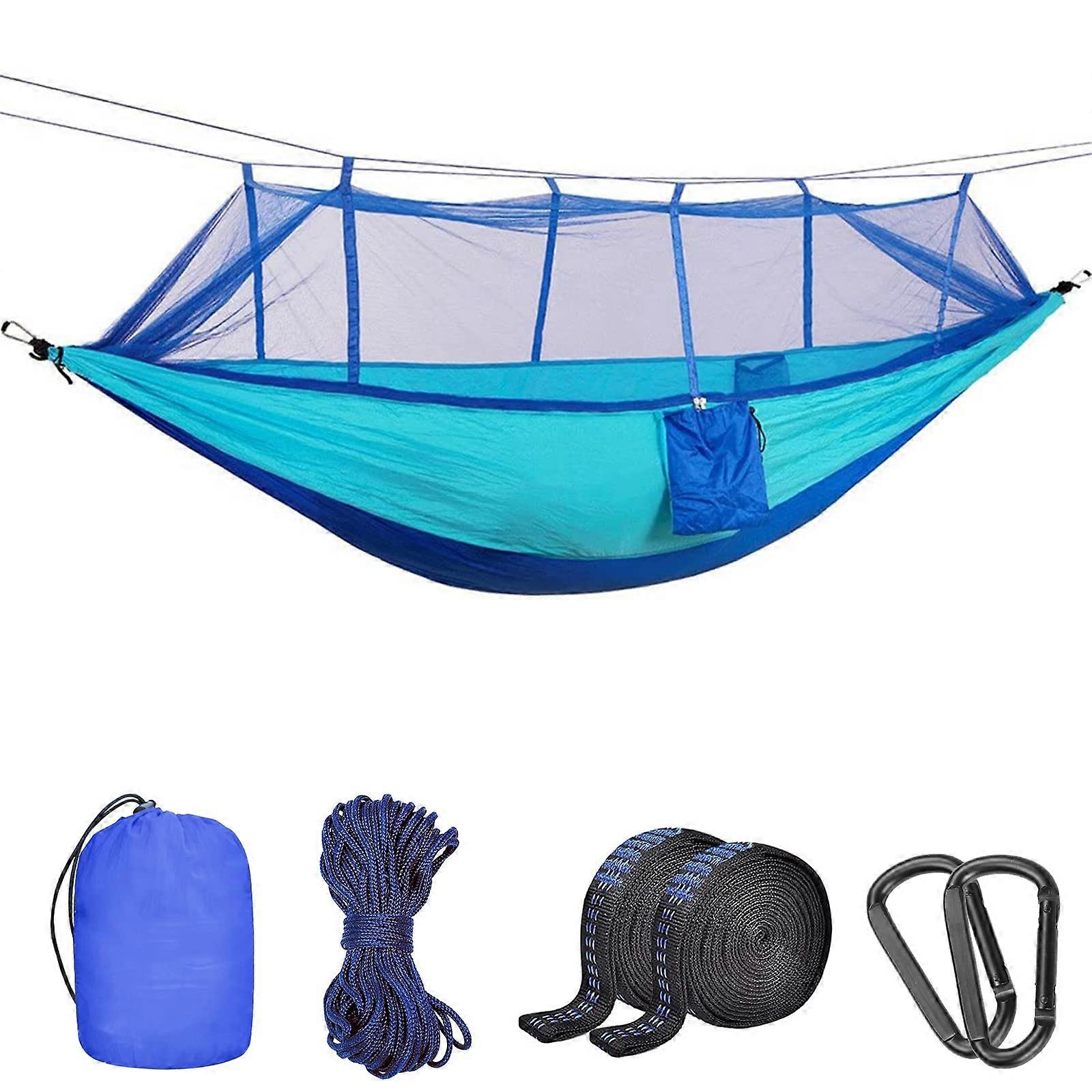 Ultralight Camping Hammock for Backpacking, Garden Relaxation, Waterproof Nylon, Double Size, Portable Travel Setup