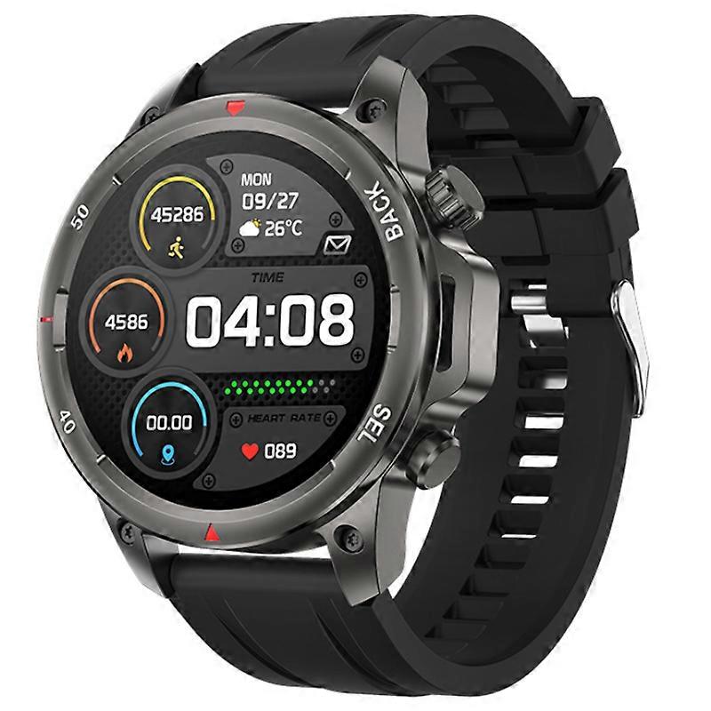 Smartwatch with Bluetooth Calling, Heart Rate, Blood Oxygen, Blood Pressure Monitoring, Flashlight, Compass, and Sports Modes(Black)