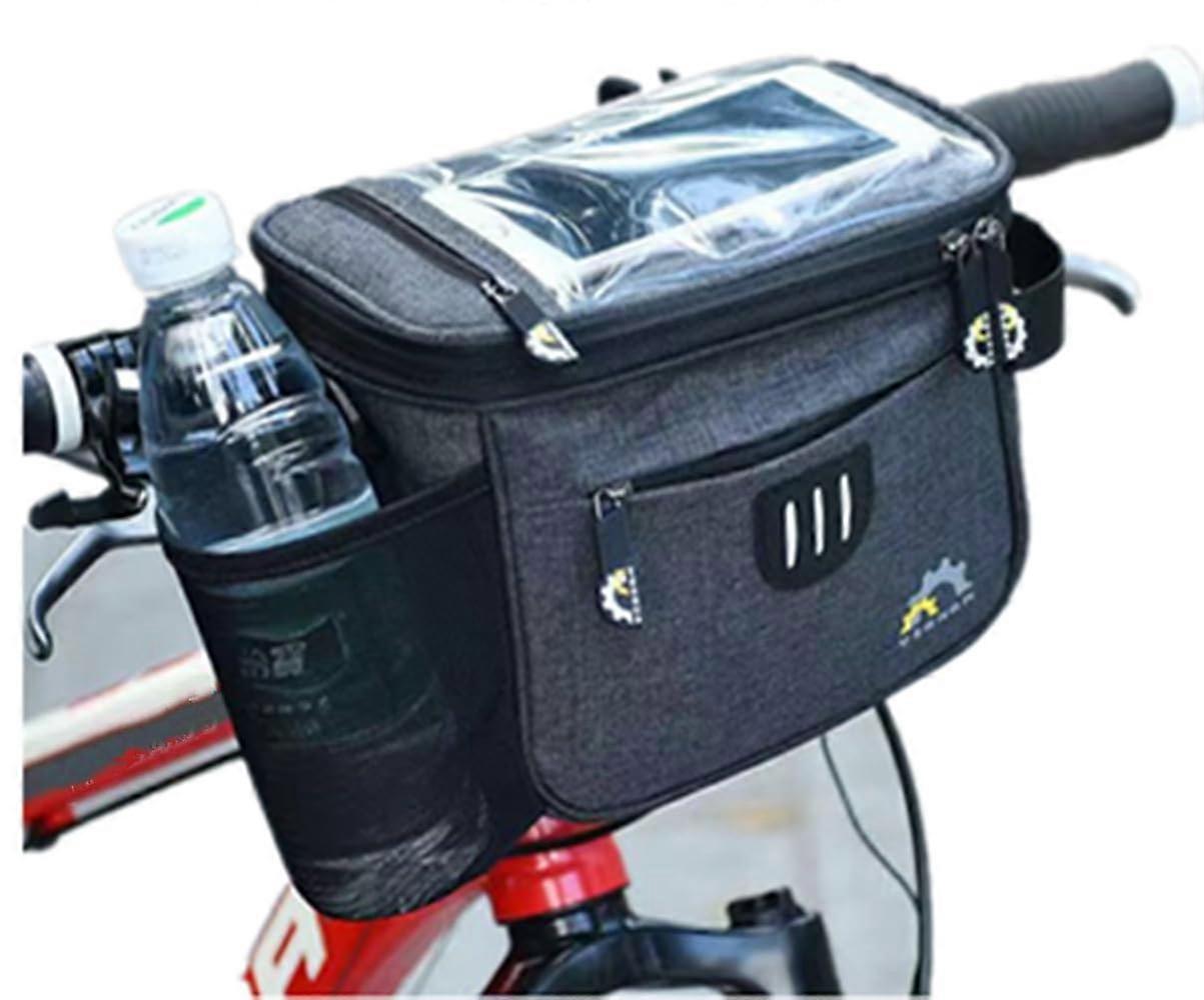 Bike Handlebar Bag - Removable Front Storage Bag for Bicycles and Scooters, Durable Waterproof Material, Easy Attachment