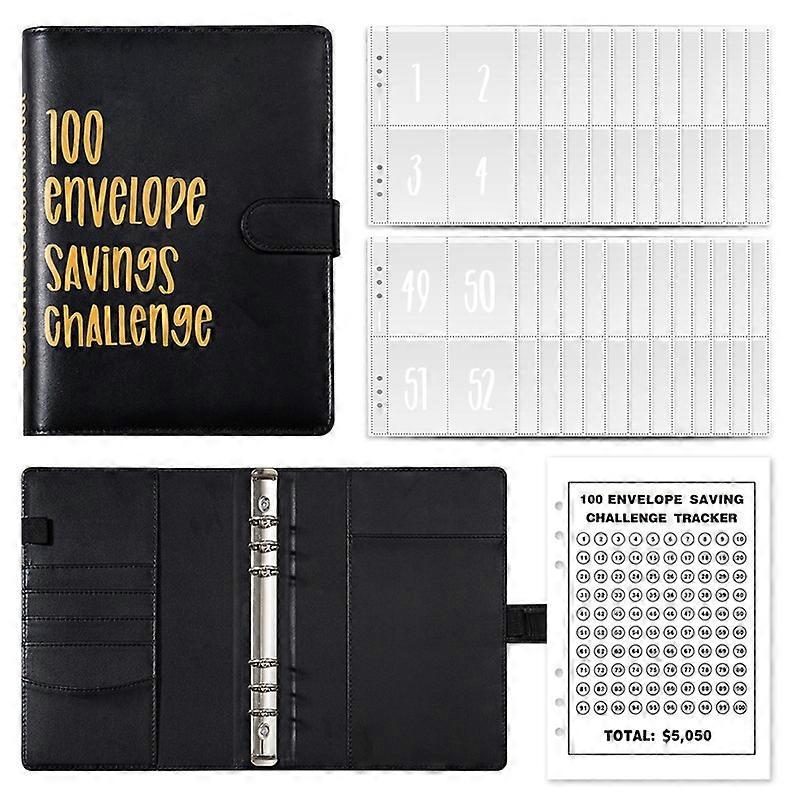 A5 100 Day Savings Challenge Envelope Budget Planner Binder Notebook Handbook