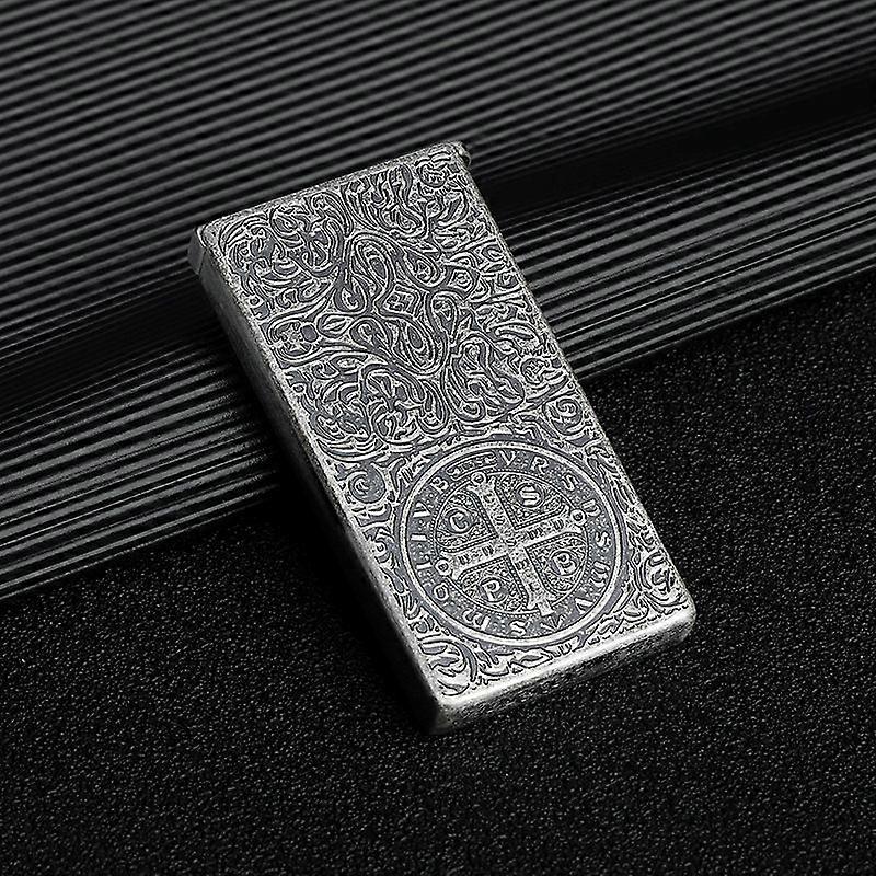 Kerosene Lighter Original Copper Antique Silver Carving Pattern Limited Coding Lift Z753 Antique Silver