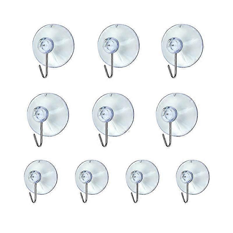 10 Windows Transparent Suction Cup Suction Cup Hook Clothes Jacket Metal Hook