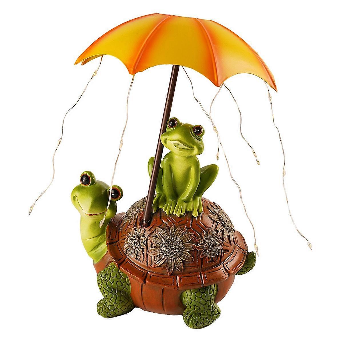 Solar Garden Statue Turtle Frog Outdoor Statue Garden Turtle Statue