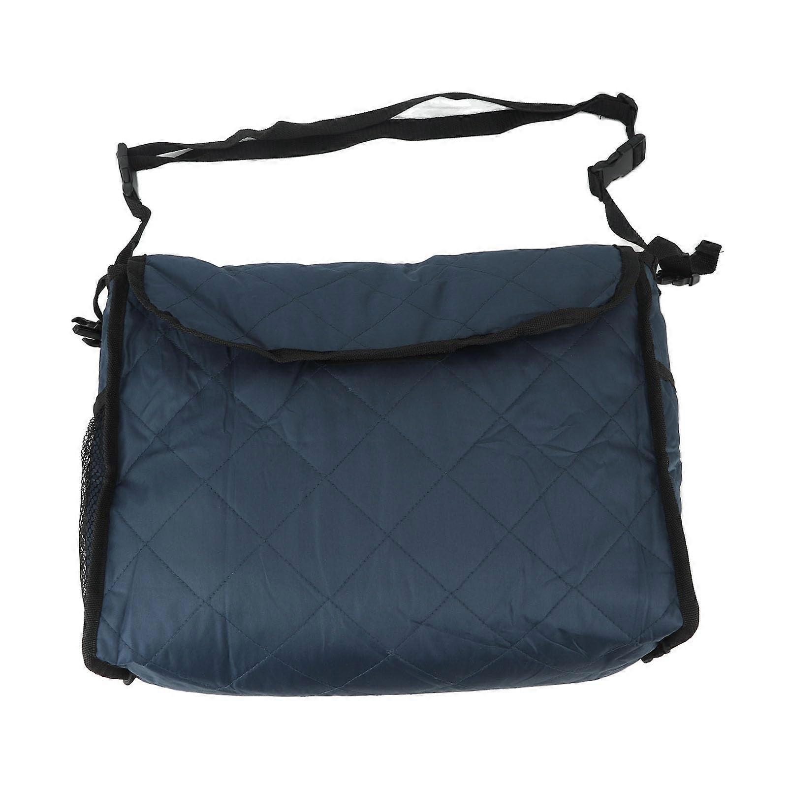 Wheelchair Bag Foldable One Shoulder Storage Hanging Bag,Large Tote Accessory to Hang on Back for Walkers Rollators, Navy Blue