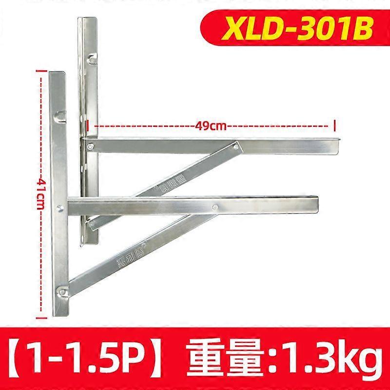 1 Pair Outdoor Air Conditioner Wall Mount Bracket: Stainless Steel Installation Rack For Home Use Durable Hanging Frame For External Unit Support