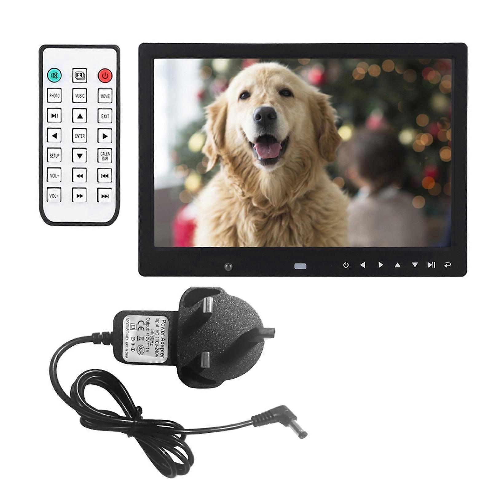 12" HD Multifunction Motion Detection Digital Photo Frame with Remote Controller (Black UK)