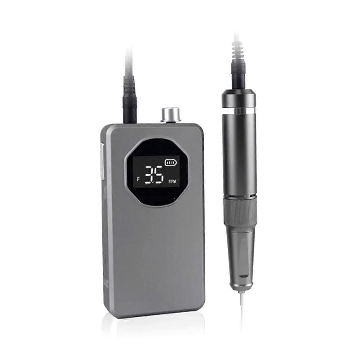 Manicure Polisher, Portable Rechargeable Home Polisher, Gray