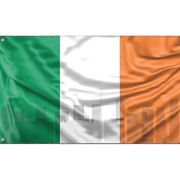 Flag of Dublin Skyline, Unique Design, 3x5 Ft / 90x150 cm4x6Ft/120x180 cm, TTQ82