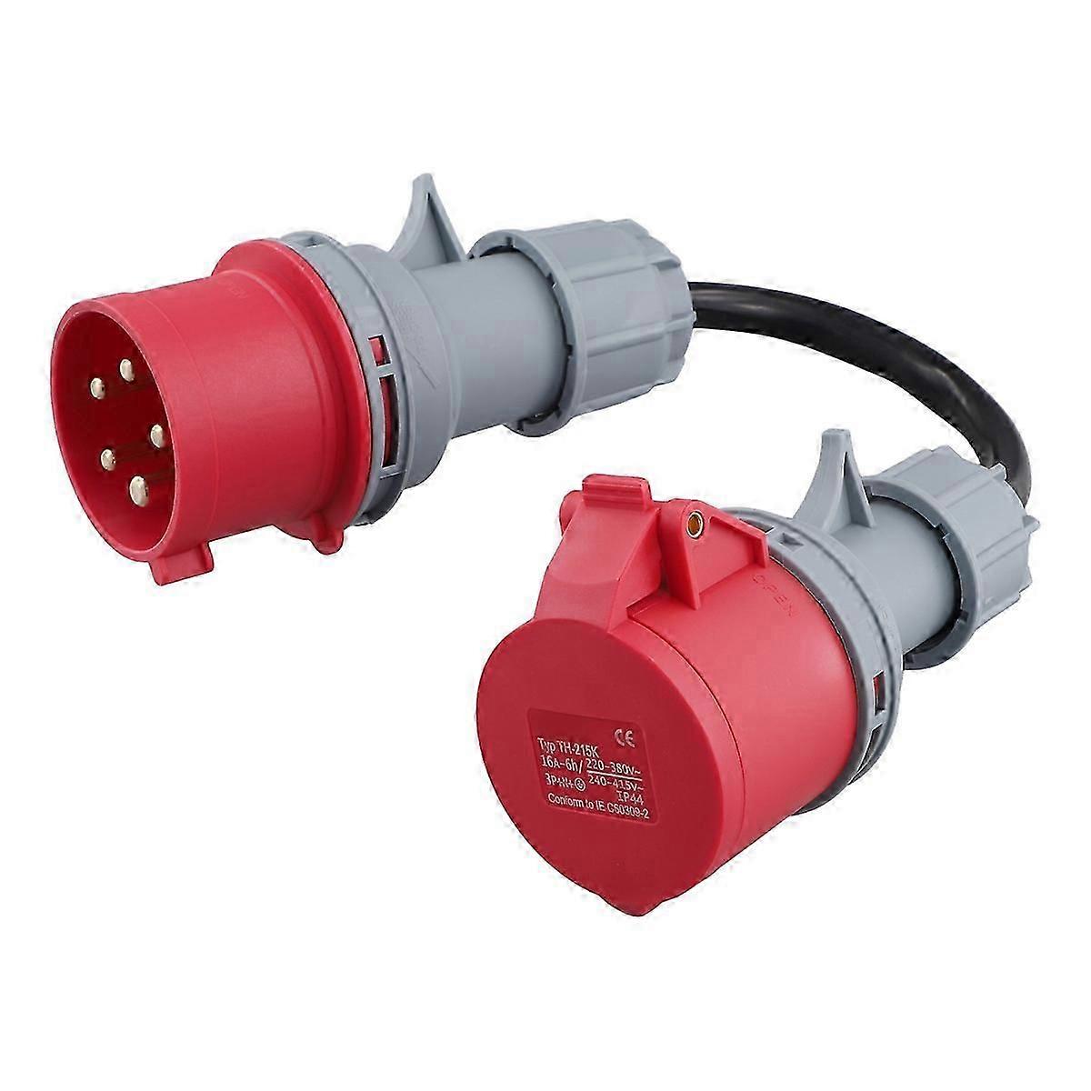 5 Pin Red 32A Male to 16A Female CEE-Adapter