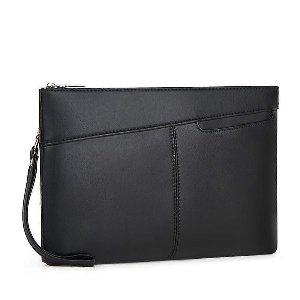 Men's Clutch PU Leather Underarm Bag Travel Wallet with Multiple Compartments and Stylish Design