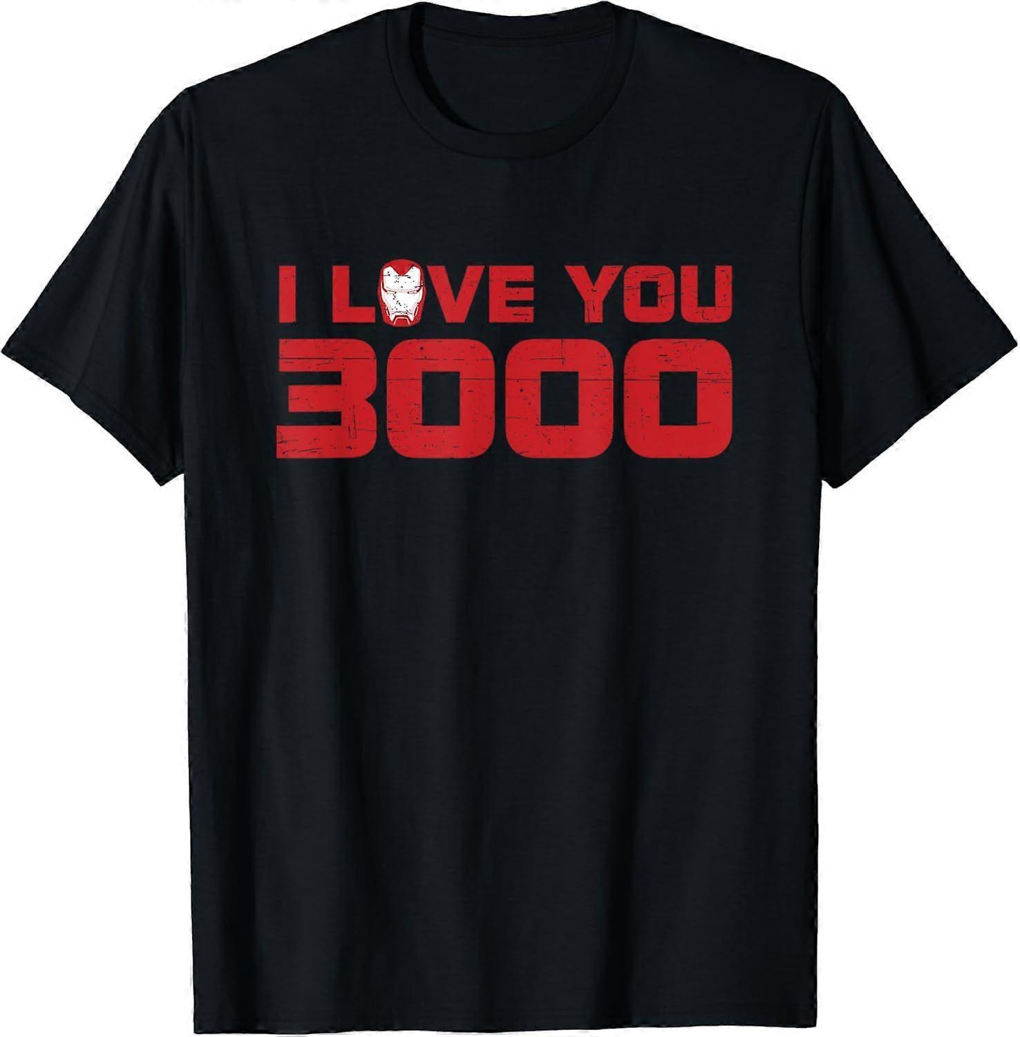 마블 어벤져스: 엔드게임 아이언맨 I Love You 3000 빈티지 티셔츠