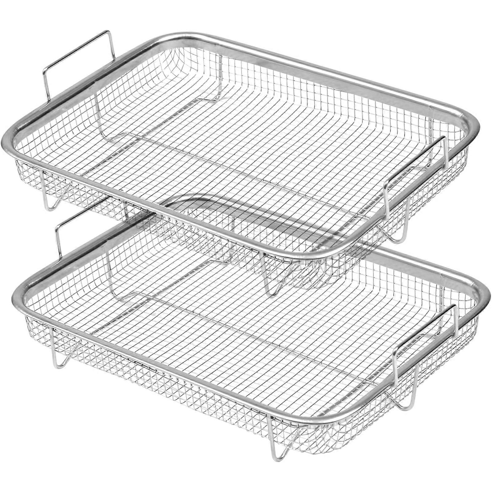 Stainless Steel Air Fryer Basket for Oven Versatile Cooking Tool for Baking, Frying, and Roasting Non Stick Mesh Bas Multicolor