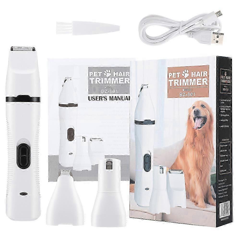 Dww-Trois en un Tondeuse pour chien Rasoir pour Chiens Chat faible bruit pour tailler les poils de chien autour des pattes, des yeux, des oreilles, du