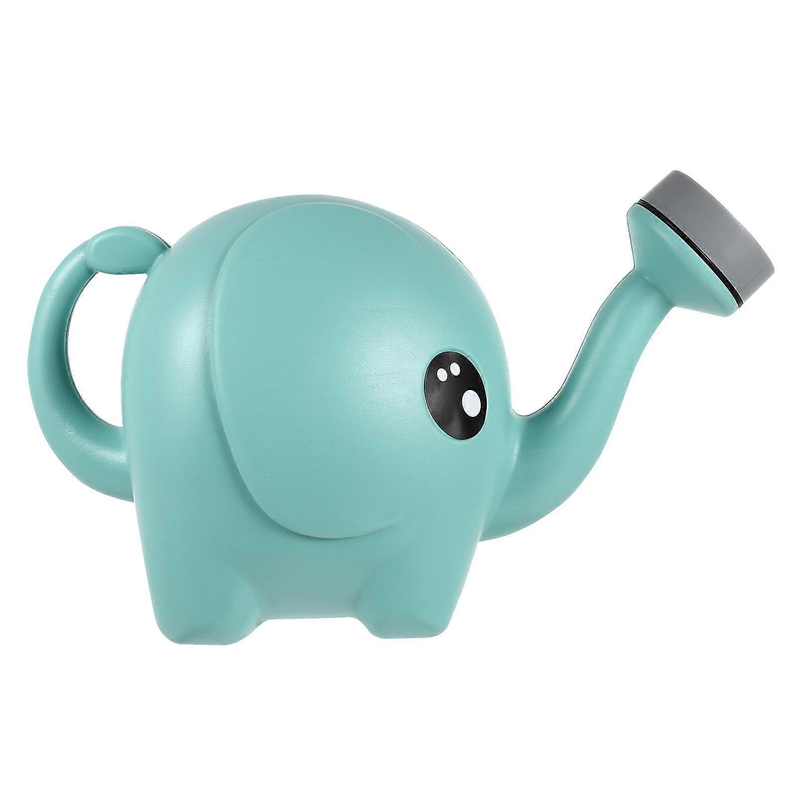 Blue Plastic Watering Can with Cartoon for Gardening and Small Houseplants 1.5L