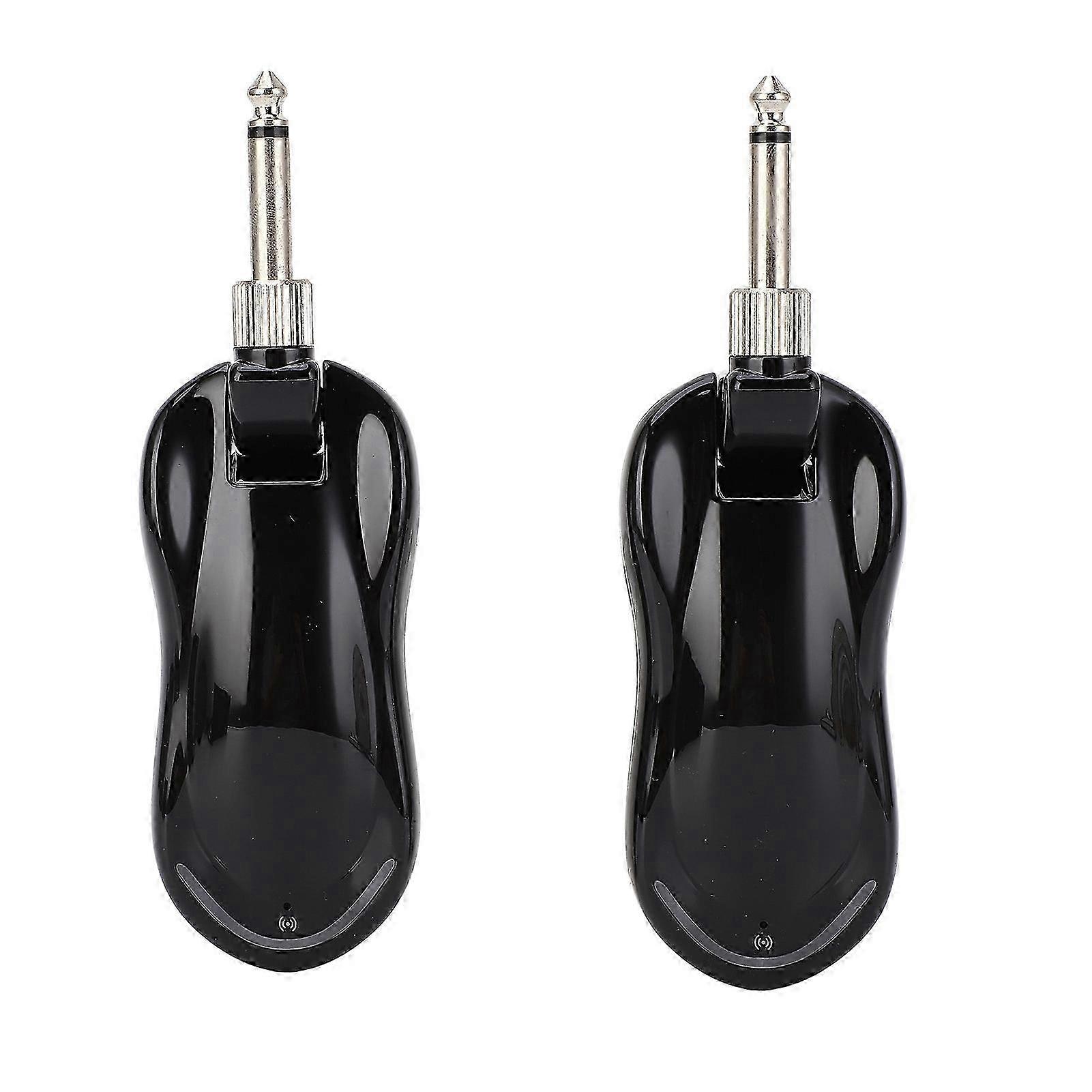 2025 Black Guitar Wireless Transmitter Receiver Kit mit Nachhall Typ C Wireless Transmitter Set 6.35 Mono
