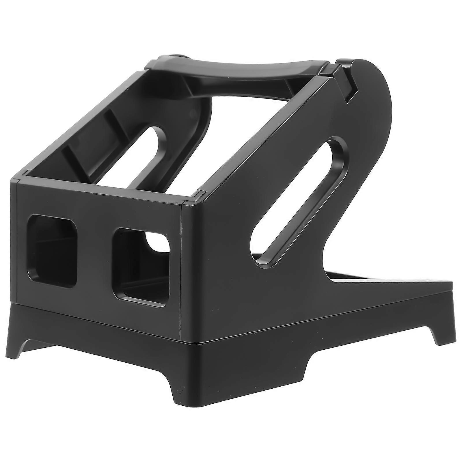 External Label Holder for Desktop Printer Dual Use with Roll and Fan-Fold Labels Light Grey Plastic