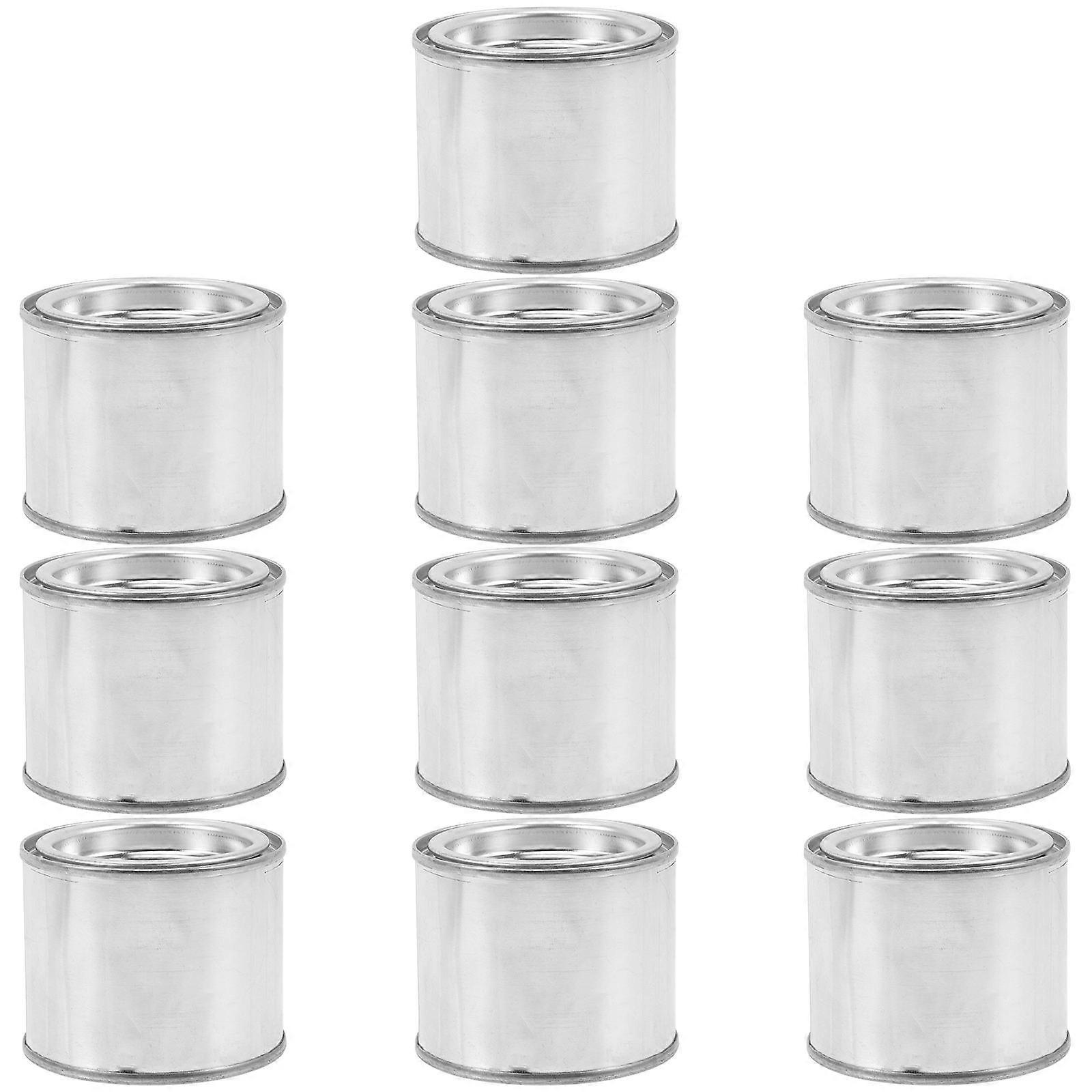 10pcs Empty Paint Cans with Handle Durable Leakproof Containers for Oil Paint Storage and Multi purpose Use